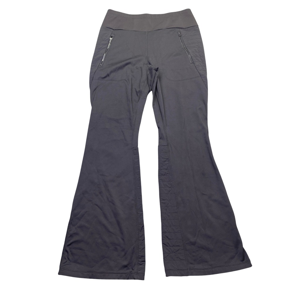 Athleta Peak Hybrid Fleece Pant Black Size M Bootcut Zipper Pockets Grunge